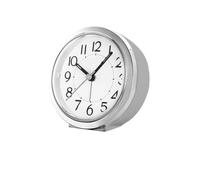 CHENGAIJIAN Alarm Clock Alarm clock desktop seat clock glow-in-the-dark mute bedroom alarm student use wake up gods(Silver/white)