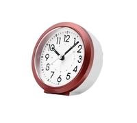 CHENGAIJIAN Alarm Clock Alarm clock desktop seat clock glow-in-the-dark mute bedroom alarm student use wake up gods(Red/white)