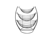 CHENGAIJIAN Fruit Basket 3 Tier Fruit Basket Bowl for Kitchen Counter - Black Triple Hammock Fruit/Vegetables/Produce Metal Basket Rack Display Stand