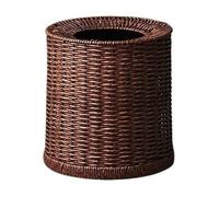 CHENGAIJIAN Trash Can, Rattan Round Lidless Trash Can - 8/12 Liter, Open Top, with Inner Bin, for Home Office Garbage Can(8L)