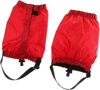 ChengChengJin 1 Pair Gaiters, Adjustable Waterproof Leggings Snow Boots Protective Covers, for Outdoor Hiking Walking Climbing Hunting (Red)