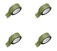 ChengChengJin 4 Rolls Colorful Glitter Washi Tape-5M Metallic Decorative Tape-Craft Self Adhesive Masking Tapes for Crafting,Scrapbooking,Wrapping (Lime Green)