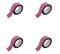 ChengChengJin 4 Rolls Colorful Glitter Washi Tape-5M Metallic Decorative Tape-Craft Self Adhesive Masking Tapes for Crafting,Scrapbooking,Wrapping (Red)