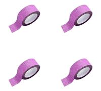 ChengChengJin 4 Rolls Colorful Glitter Washi Tape-5M Metallic Decorative Tape-Craft Self Adhesive Masking Tapes for Crafting,Scrapbooking,Wrapping (Purple)