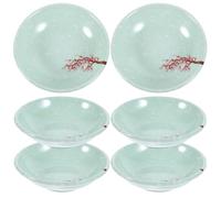 ChengChengJin 6pcs Melamine Sauce Dish Plate-Mini Dipping Seasoning Plate-for Condiments, Appetizer, Dessert, BBQ, Sushi
