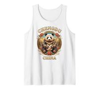 Chengdu China, Chinese Panda Fun Asia Travel Tank Top