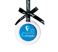 Chengdu Geography Coordinates Travel Ornament Charm Aromatherapy Pendant Charm