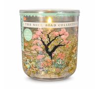 Chengdu Silk Road Collection Scented Candle in Decorative Glass Jar with Cherry Blossom Pagoda Art - Luxury Gift for Her