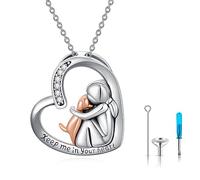 CHENGHONG Ashes Necklace for Dog 925 Sterling Silver Cremation Jewellery Rose Gold Dog Urn Necklace for Ashes Keepsake Memorial Gifts for Pet Women…