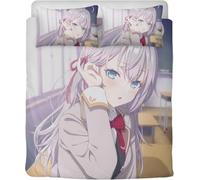 CHENGHUO Alya Sometimes Hides Her Feelings in Russian Children's Bed Linen, 135 x 200 cm, Girls, Alya Duvet Cover, Pillowcase Children's Bed Linen (D, 220 x 240 cm + 80 x 80 cm x 2)