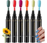 ChengJin One Step UV Gel,Nail Paint Pen Nail Varnish Pen,Nail Gel Polish for Women,LED Gel Nail Polish Pen,Nail Art Tool for Individual Nail Art,Soak Off LED Nail Varnish Nail Tool
