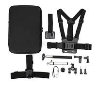Chenglanhsjg Action Camera Accessory Kit, Lightweight Portable Selfie Stick, Bike Handle Mount, Chest Strap for Most Action Cameras, for Skiing, Cycling, Boating, Fishing, Hiking