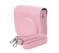 Chenglanhsjg Camera Strap, for DSLR SLR Cameras, High Grade Metal Adjustable Buckle, PU Leather, Removable Lens Cover, Dust Scratch Protection, Universal Fit (Light Pink)