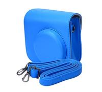 Chenglanhsjg Camera Strap, for DSLR SLR Cameras, High Grade Metal Adjustable Buckle, PU Leather, Removable Lens Cover, Dust Scratch Protection, Universal Fit (Deep Blue sea Water)