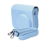 Chenglanhsjg Camera Strap, for DSLR SLR Cameras, High Grade Metal Adjustable Buckle, PU Leather, Removable Lens Cover, Dust Scratch Protection, Universal Fit (Frost Light Blue)