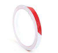 Chenglanhsjg, for Bicycle Reflective Tape, Plastic, Wear-Resistant, Long Service Life, for Night Safety, Easy to Apply, for DIY Projects on Cars, Bikes, Mo (Red and White)