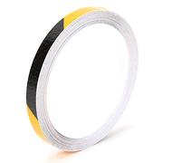 Chenglanhsjg, for Bicycle Reflective Tape, Plastic, Wear-Resistant, Long Service Life, for Night Safety, Easy to Apply, for DIY Projects on Cars, Bikes, Mo (Black Orange)