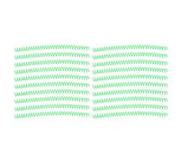 Chenglanhsjg Spiral Binding Coils for Paper, 13mm Inner Diameter, Smooth Page Turning, Easy Install and Remove, Durable Plastic Material, 20Pcs Set for Office and School Use (Green)