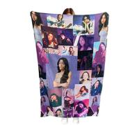 CHENGLI Olivia Digital Printed Fleece Throw Blanket, Pink, 100*150cm, Soft & Comfortable, Perfect for Couch, Bed, Travel & Decoration