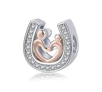 CHENGMEN 925 Sterling Silver Charms for Bracelets and Necklace Pendants Beads Charm fit Mum Daughter Auntie Niece Grandma Nana Granddaughter Lucky Horseshoe Charm Gifts for Women Girls