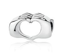 CHENGMEN Mothers Day Gifts I Love You Heart in your Hands Charms 925 Sterling Silver Bead Charm for Bracelets Family Mum Daughter Sister Gifts