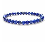 chengmu 6mm Lapis Lazuli Stretch Bracelet Round Stone Beads Semi Gemstone for Crystal Beaded Elastic Bracelet 7.5"