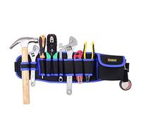 CHENGNAN Multifunction Tool Tote Waist Belt Bag Organizer Portable Pouch Storage Garden Mechanics Craftsman,Red