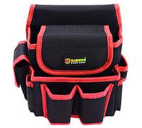CHENGNAN Multifunction Tool Tote Waist Belt Bag Organizer Portable Pouch Storage Garden Mechanics Craftsman,Red