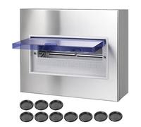 CHENGPI Surface-Mounted Distribution Box for Outdoor Use, Stainless Steel Waterproof Control Cabinet Inside, Stainless Steel 304 Control Cabinet Distribution Boxes, 12 Modules