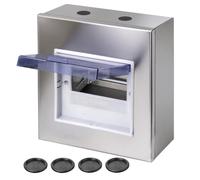 CHENGPI Waterproof Distribution Box for Outdoor Use, Stainless Steel Waterproof Control Cabinet Indoor, Stainless Steel 304 Control Cabinet Distribution Boxes, 6 Modules