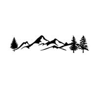 CHENGSE Car Sticker, For SUV RV Camper Offroad 1piece 100cm Black/White Tree Mountain Car Decor PET Reflective Forest Car Sticker Decal - Black - 100.8×20.4cm/39.69×8.03inches