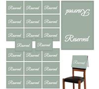 CHENGU 20 Pack Reserved Seating Signs for Chairs Church Pew Reserved Signs Cloths Placeholder for Wedding Celebrations Receptions, Meeting or Events, 11.81 x 17.72 Inches(Sage Green)