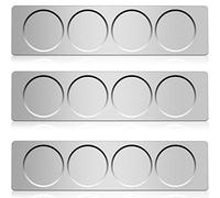 Chengu 3 Pieces Magnetic Spice Rack Stainless Steel Wall Plate Base Wall Mounted Base Under Cabinet Spice Rack for Home Magnetic Spices Jars Container Metal Panels Sticks Kitchen Supplies Camper Stove