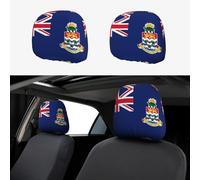 ChenGua 2 PCS Car Seat Headrest Cover - Soft Elasticity Dust Cover, Print Universal Car Head Rest Covers