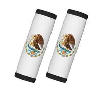 ChenGua 2 Pcs Luggage Handle Wraps, Flag of Mexico Print Grip Handle Cover/Travel Bag Identifier for Suitcase Accessories