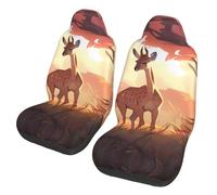 ChenGua African Savannah Giraffe Calf Print Car Seat Covers - Front Seats Protector Set 2 Pack Universal Seats Covers, for SUV/Auto