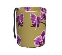 ChenGua Beautiful Orchids Print Car Garbage Bin/Collapsible Car Trash Can Pop Up Trash Bag,for Vehicle Home Office