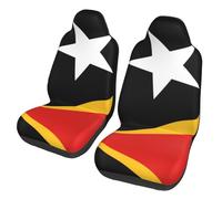 ChenGua Car Seat Covers - Front Seats Protector Set 2 Pack Democratic Republic of Timor-Leste Print Universal Seats Covers, for Auto/SUV