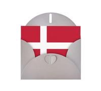 ChenGua Danish flag Print Blank Note Card Set with Gray Envelopes, 4 x 6 in Pearl Paper Greeting Cards, for Thank You Wedding