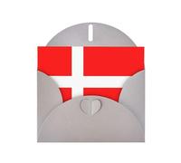 ChenGua Denmark Danish Flag Print Blank Note Card Set with Gray Envelopes, 4 x 6 in Pearl Paper Greeting Cards, for Thank You Wedding
