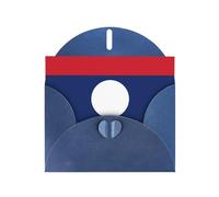 ChenGua Flag of Laos Print Blank Note Card Set with Blue Envelopes, 4 x 6 in Pearl Paper Greeting Cards, for Thank You Wedding