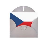 ChenGua Flag of the Czech Republic Print Blank Note Card Set with Gray Envelopes, 4 x 6 in Pearl Paper Greeting Cards, for Thank You Wedding