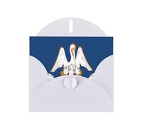 ChenGua Louisiana State Flag Print Blank Note Card Set with White Envelopes, 4 x 6 in Pearl Paper Greeting Cards, for Thank You Wedding