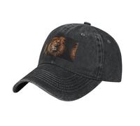 ChenGua The Lion's Gaze Print Baseball Cap - Trucker Hats/Dad Hats, Adjustable Sport Hats Black for Girls Women Men
