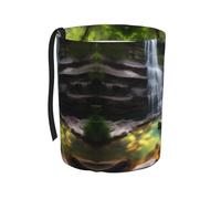 ChenGua Waterfall Views Print Car Garbage Bin/Collapsible Car Trash Can Pop Up Trash Bag,for Vehicle Home Office