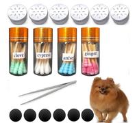 CHENGXINWENHUA Dog Scent Work Starter kit Available in Anise, Birch, Clove vetiver Flavour Dog Scent Training kit, Nose Work, Dog scentwork Pure Oil-swabs Sets (4 swabs+6 Magnetic Box)