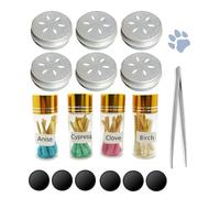 CHENGXINWENHUA Dog skent Work tins 6 Pack，Dog Scent Training Box，Dogs Nose Work containers (1, 4 Jars+6 Magnetic Box)