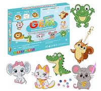 chengxun Unicorn Diamond Art for Kids 8 Pcs Girls Gem Art Keychain Art Crafts Diamond Painting Kit for Kids Painting by Numbers Girls Gift Ages 6-8 -10-12 Purse/Key Pendant/Bag Decor (Green)