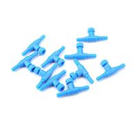 ChengyuWei 10Pcs 3 Way Aquarium Air Pump Control Valves, Fish Airflow Control Valves Aquarium, T shape Inline Tubing Connectors, Plastic Aquarium Fish Tank, Air Pump Control Valves