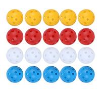 ChengyuWei 20Pcs Mixed Color Plastic Hollow Ball for Indoor Practice, Lightweight and sturdy Airflow Design, Ideal for or Tennis Training, 4 Colors Available, Reduce Weight to Prev